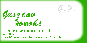 gusztav homoki business card